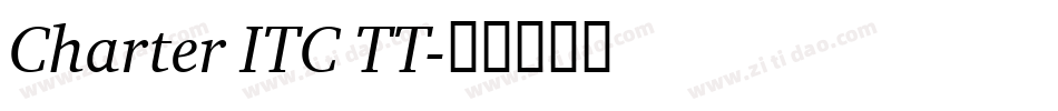 Charter ITC TT字体转换